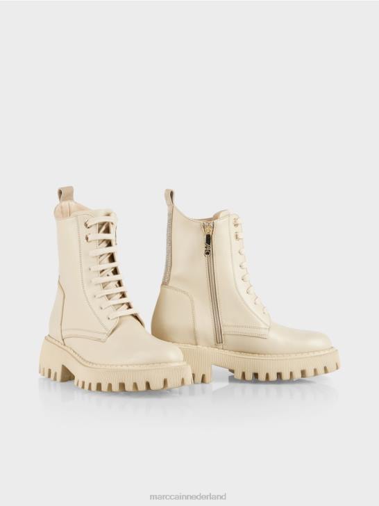 schoenen donkere crème 464J1557 stoere laarzen met strass steentjes Marc Cain