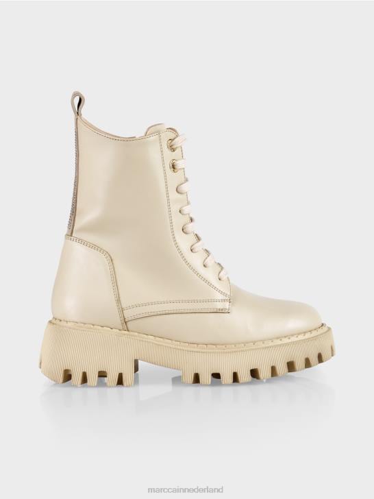 schoenen donkere crème 464J1557 stoere laarzen met strass steentjes Marc Cain