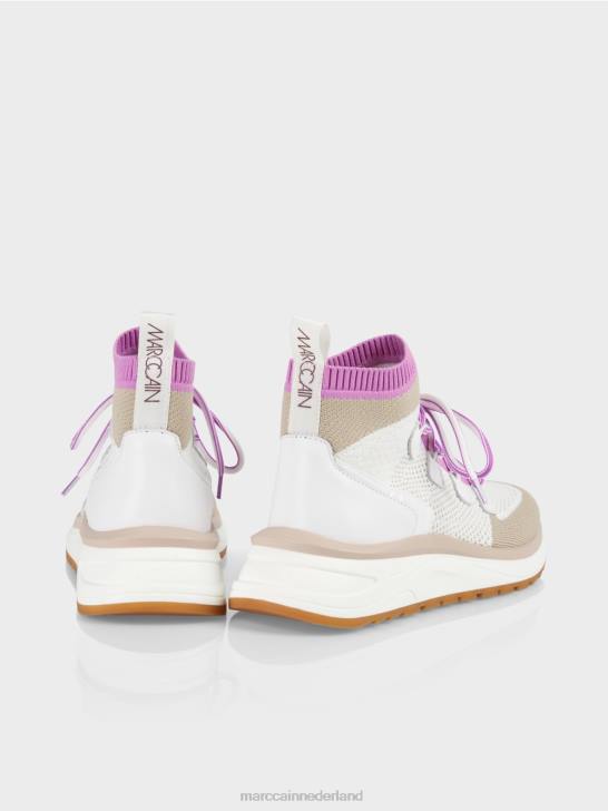 schoenen lichte lavendel 464J1648 Halfhoge schoen in gebreid design Marc Cain