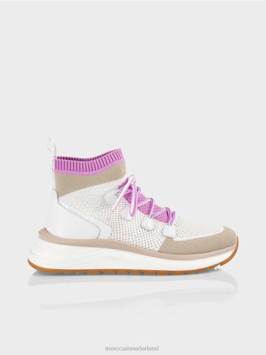 schoenen lichte lavendel 464J1648 Halfhoge schoen in gebreid design Marc Cain