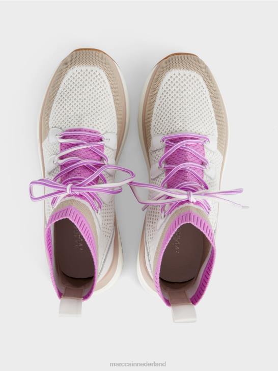 schoenen lichte lavendel 464J1648 Halfhoge schoen in gebreid design Marc Cain