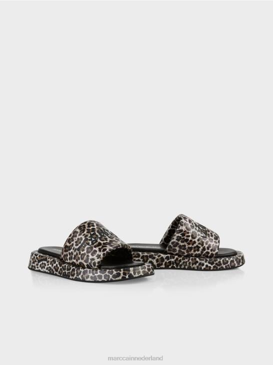 schoenen poeder crème 464J1652 Sandalen met luipaardpatroon Marc Cain