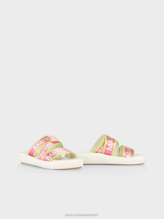 schoenen wit 464J1603 eigentijdse sandalen met mc-letters Marc Cain