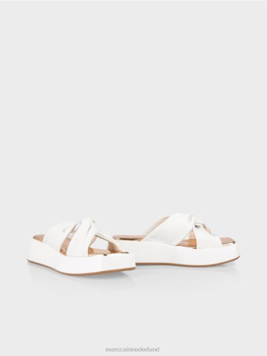 schoenen wit 464J1618 Sandalen met knoopdetail Marc Cain