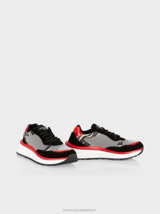 schoenen cranberry 464J1571 slip-on sneakers met leeuwdetails Marc Cain