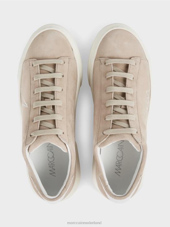 schoenen helder bruin 464J1624 Suède sneakers met veters Marc Cain