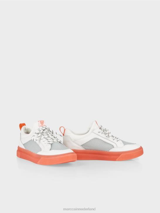 schoenen lichte terracotta 464J1619 sportieve sneakers met mesh detail Marc Cain
