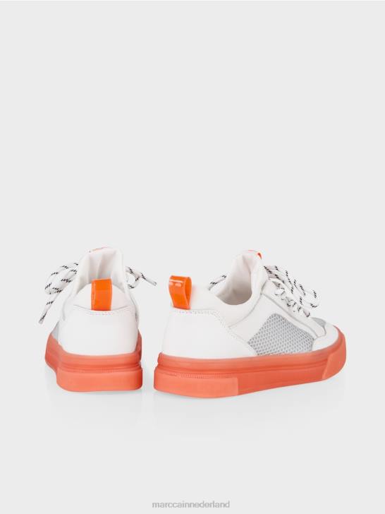 schoenen lichte terracotta 464J1619 sportieve sneakers met mesh detail Marc Cain