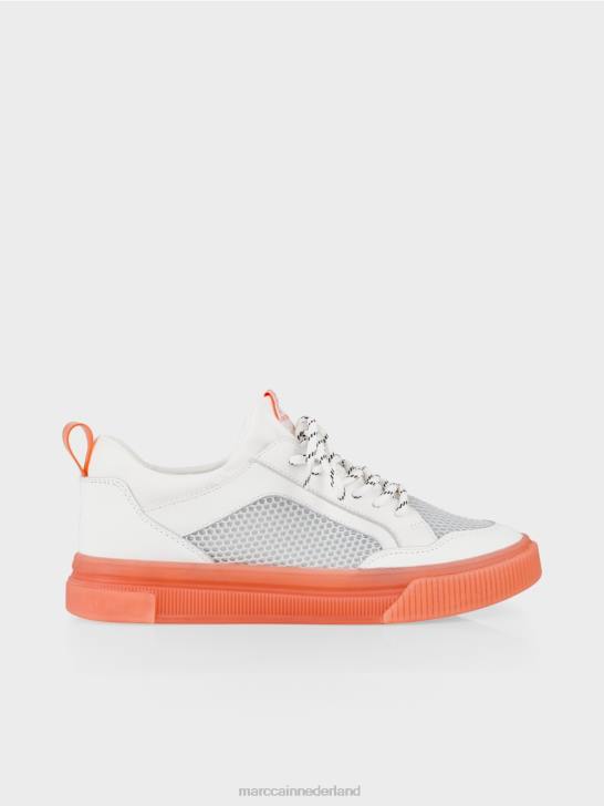 schoenen lichte terracotta 464J1619 sportieve sneakers met mesh detail Marc Cain