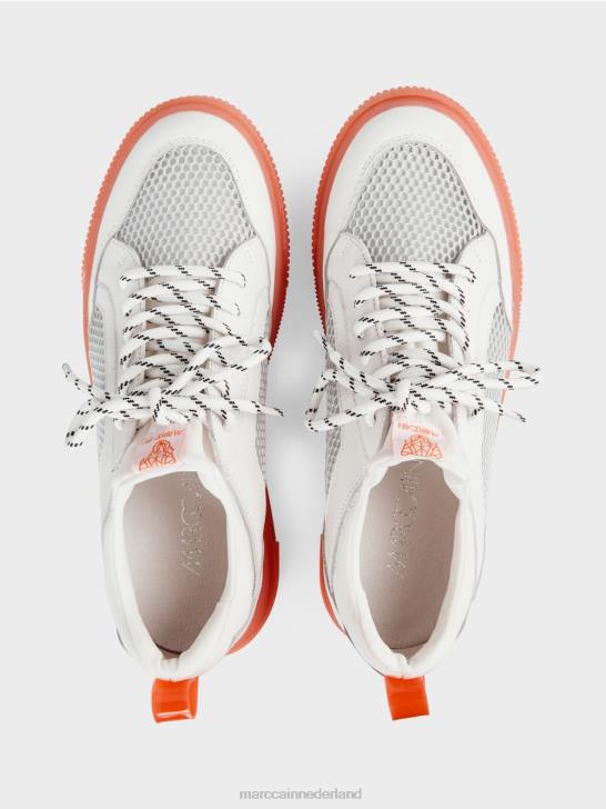 schoenen lichte terracotta 464J1619 sportieve sneakers met mesh detail Marc Cain