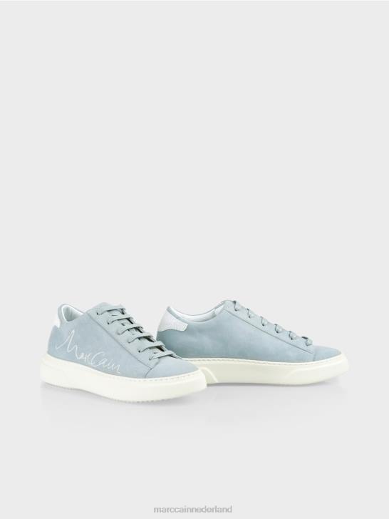 schoenen sfeervol blauw 464J1640 Suède sneakers met veters Marc Cain