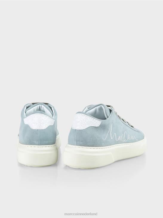 schoenen sfeervol blauw 464J1640 Suède sneakers met veters Marc Cain