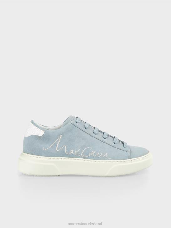 schoenen sfeervol blauw 464J1640 Suède sneakers met veters Marc Cain