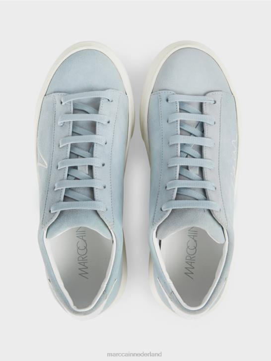 schoenen sfeervol blauw 464J1640 Suède sneakers met veters Marc Cain