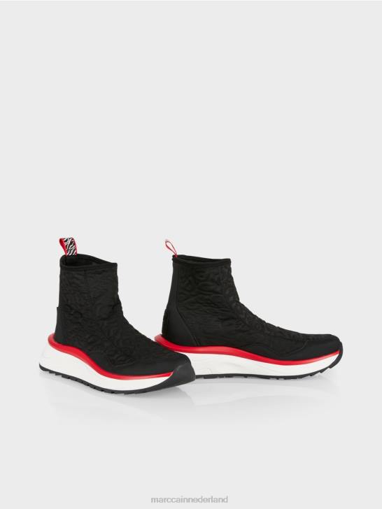 schoenen zwart 464J1573 sneakers met reliëf leo-ontwerp Marc Cain