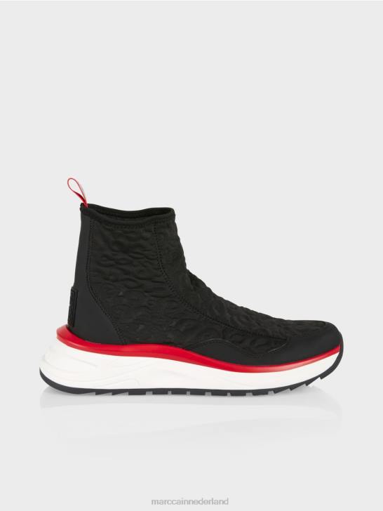 schoenen zwart 464J1573 sneakers met reliëf leo-ontwerp Marc Cain