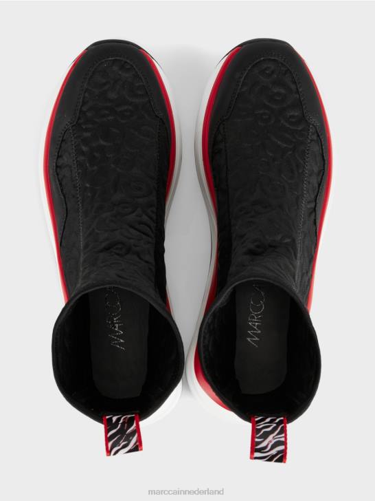 schoenen zwart 464J1573 sneakers met reliëf leo-ontwerp Marc Cain